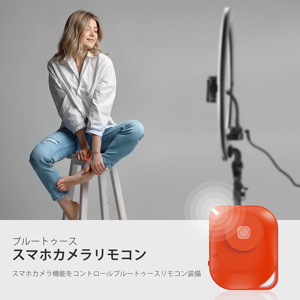 Amazon | NEEWER プロな18インチリングライトとスタンドキット